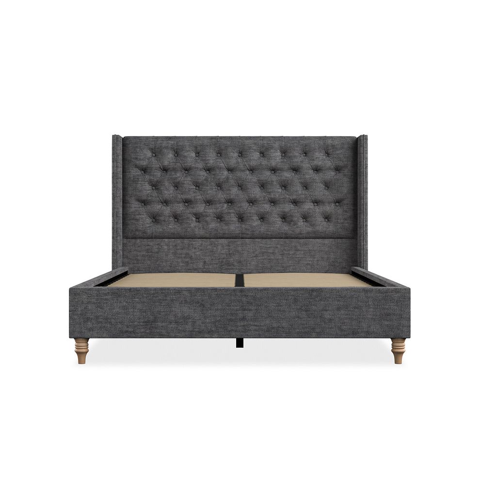 Wycombe King-Size Bed with Winged Headboard in Brooklyn Fabric - Asteroid Grey 3
