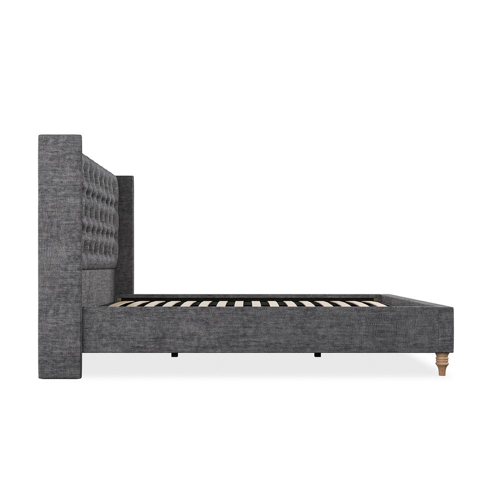 Wycombe King-Size Bed with Winged Headboard in Brooklyn Fabric - Asteroid Grey 4