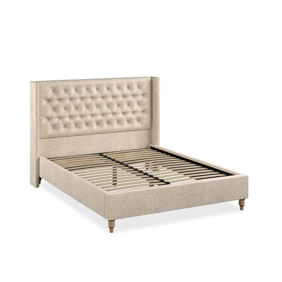 Wycombe King-Size Bed with Winged Headboard in Brooklyn Fabric - Eggshell 2