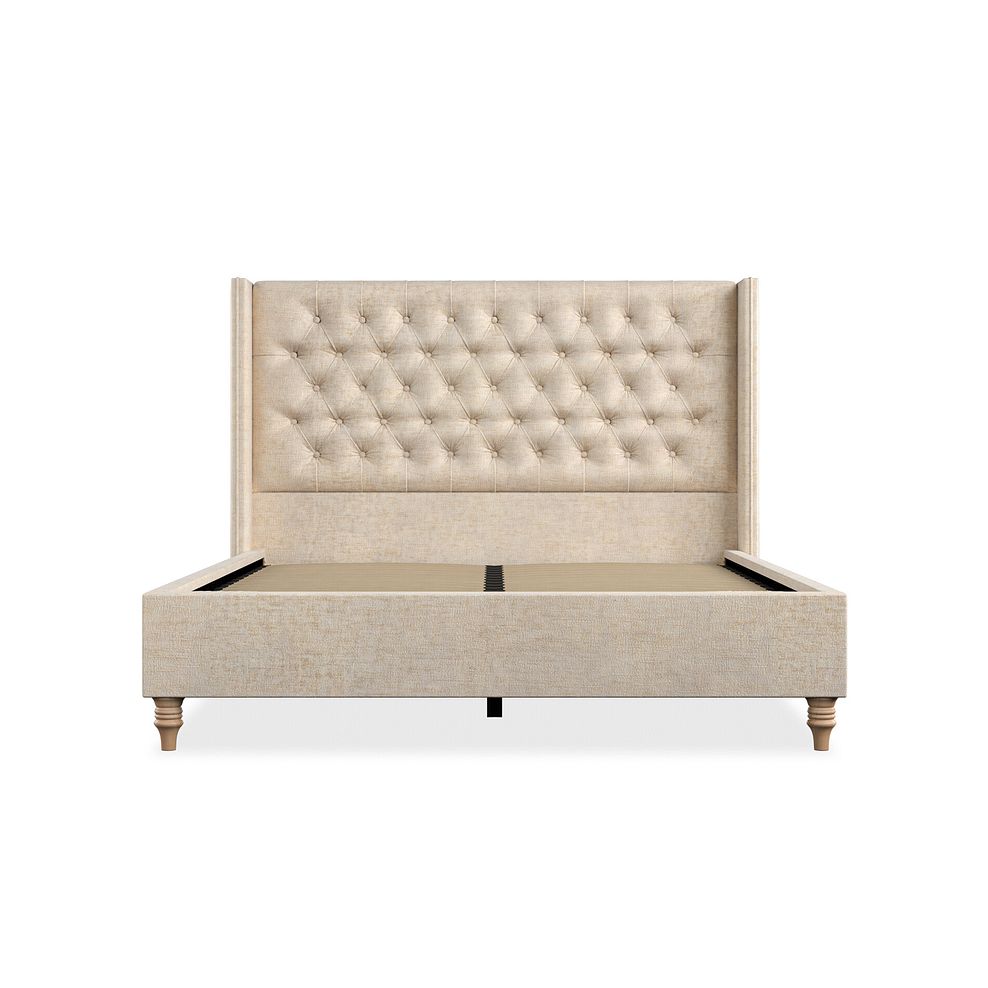 Wycombe King-Size Bed with Winged Headboard in Brooklyn Fabric - Eggshell 3