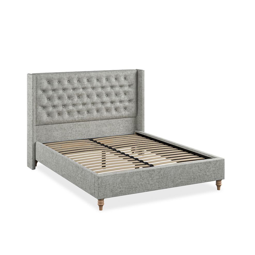 Wycombe King-Size Bed with Winged Headboard in Brooklyn Fabric - Fallow Grey 2