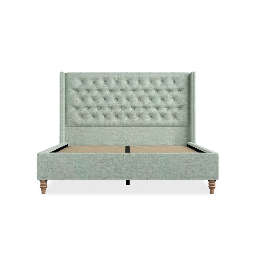 Wycombe King-Size Bed with Winged Headboard in Brooklyn Fabric - Glacier 3