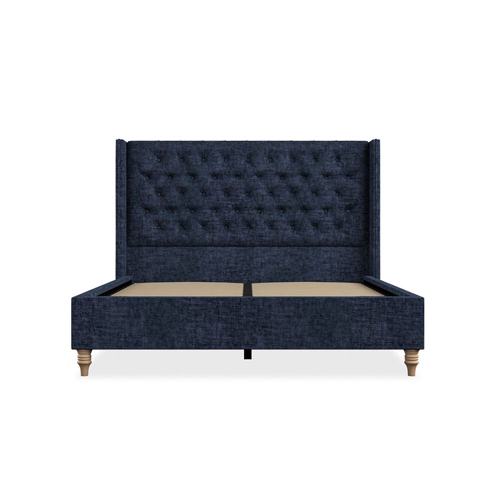Wycombe King-Size Bed with Winged Headboard in Brooklyn Fabric - Hummingbird Blue 3
