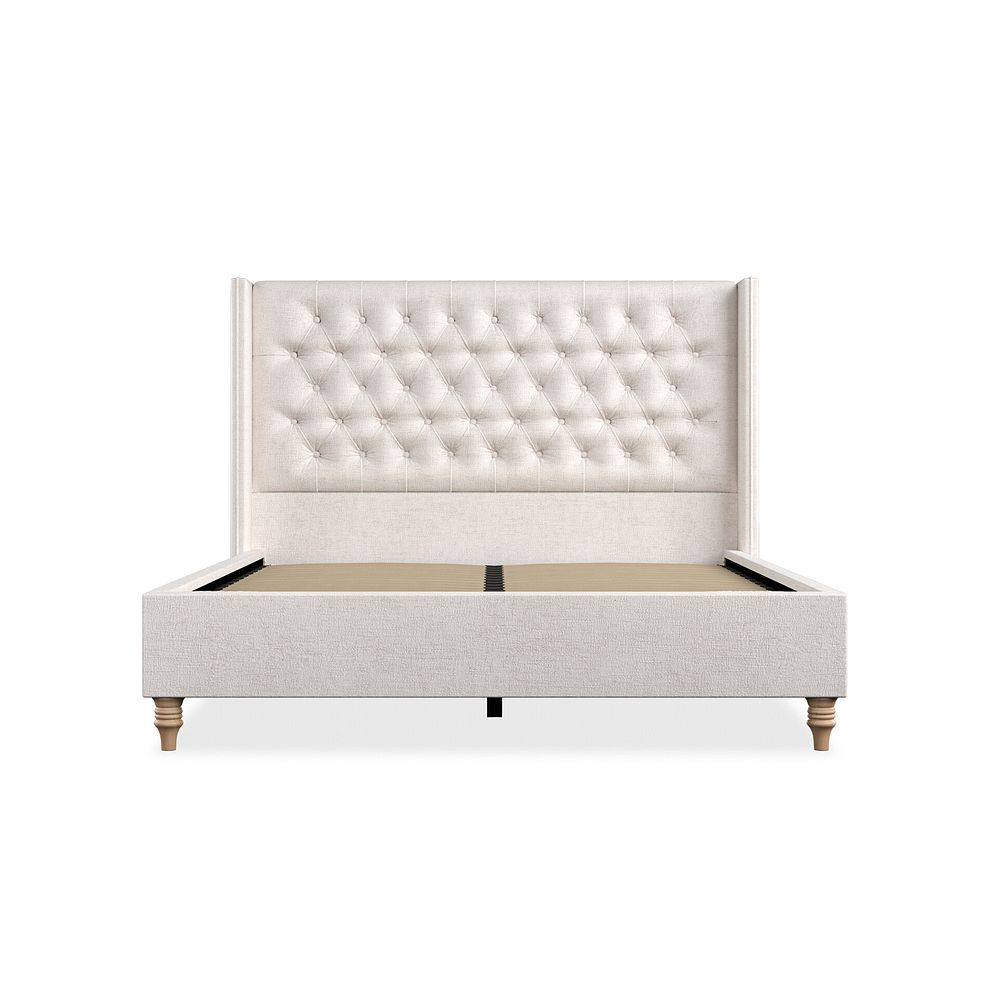 Wycombe King-Size Bed with Winged Headboard in Brooklyn Fabric - Lace White 3