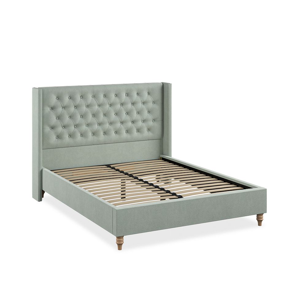 Wycombe King-Size Bed with Winged Headboard in Venice Fabric - Duck Egg 2