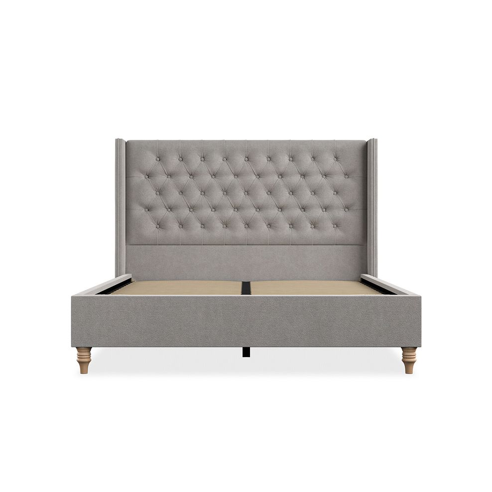 Wycombe King-Size Bed with Winged Headboard in Venice Fabric - Grey 3