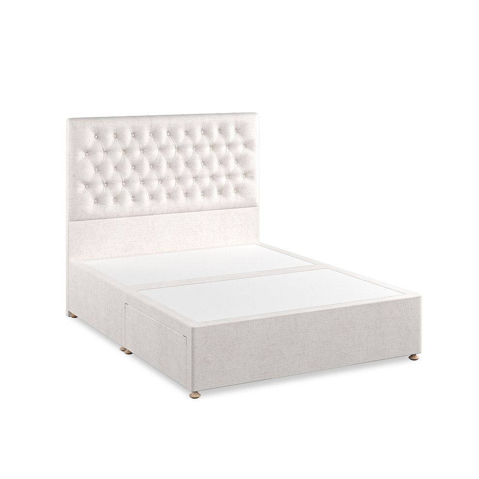 Wycombe King-Size Divan in Brooklyn Fabric - Lace White 2