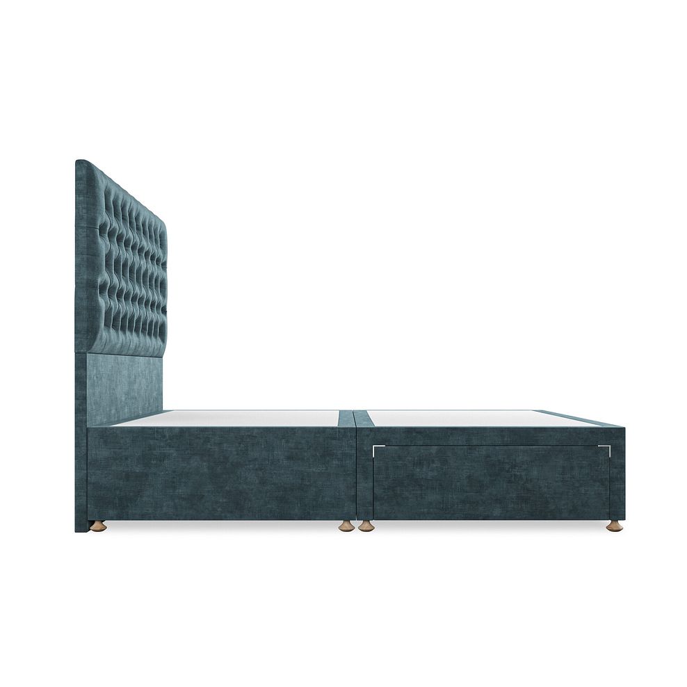 Wycombe King-Size Divan in Heritage Velvet - Airforce 4