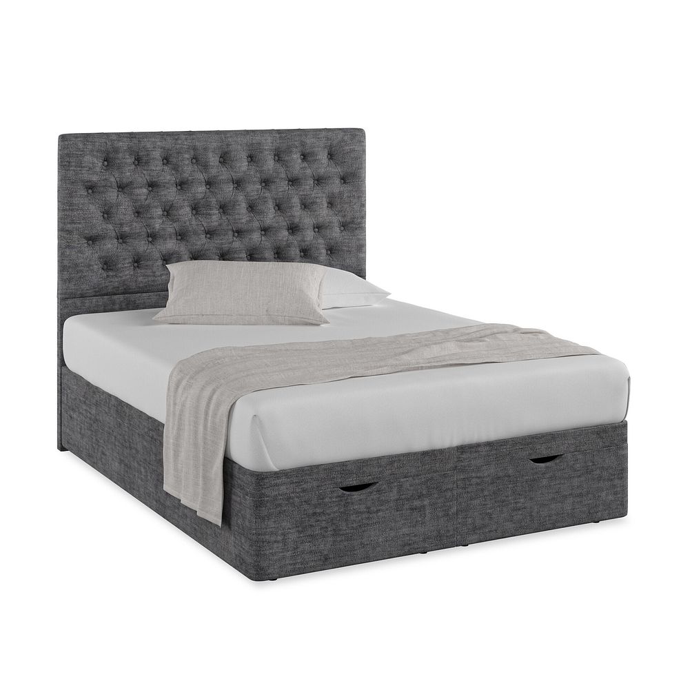 Wycombe King-Size Ottoman Storage Bed in Brooklyn Fabric - Asteroid Grey 1