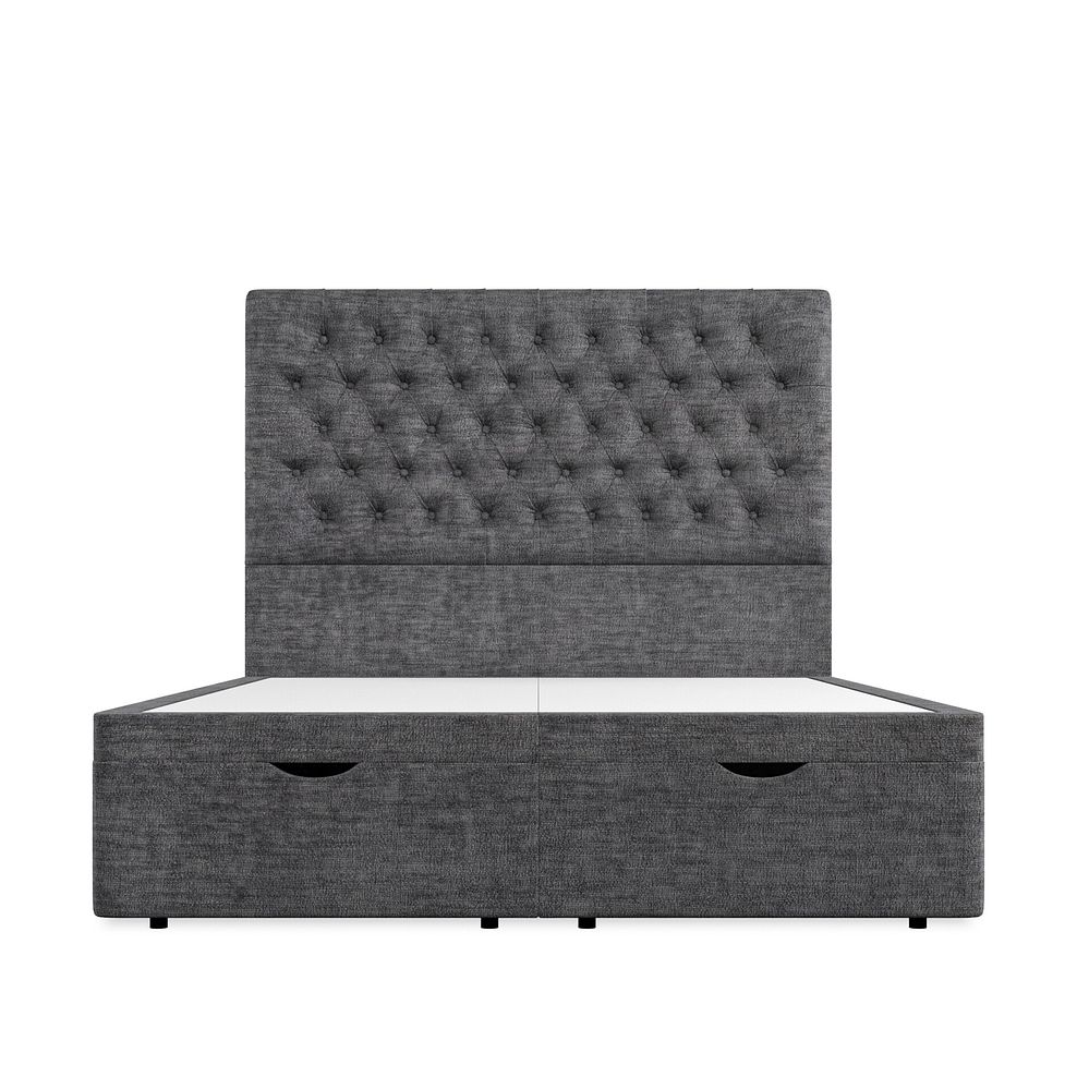 Wycombe King-Size Ottoman Storage Bed in Brooklyn Fabric - Asteroid Grey 3