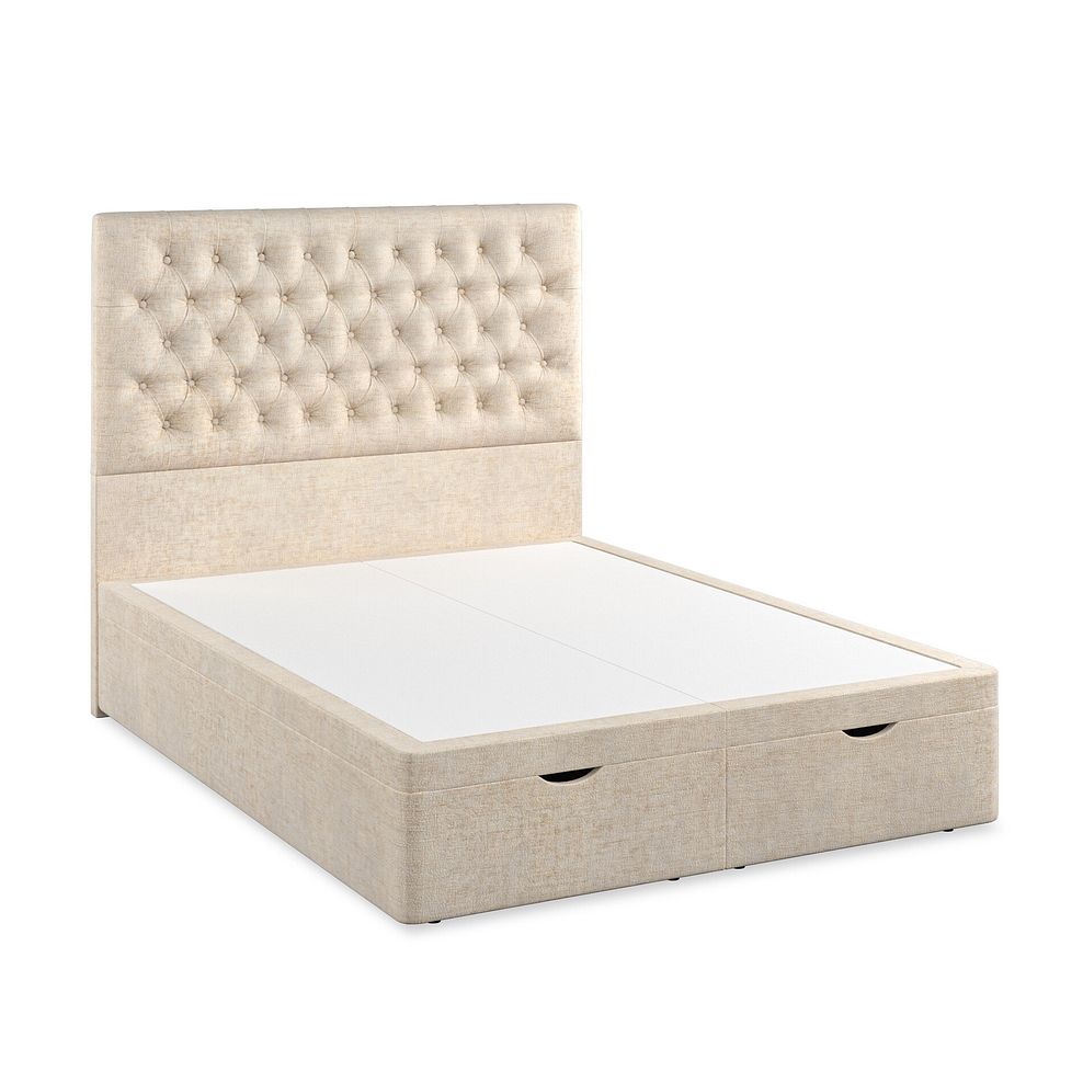 Wycombe King-Size Ottoman Storage Bed in Brooklyn Fabric - Eggshell 2