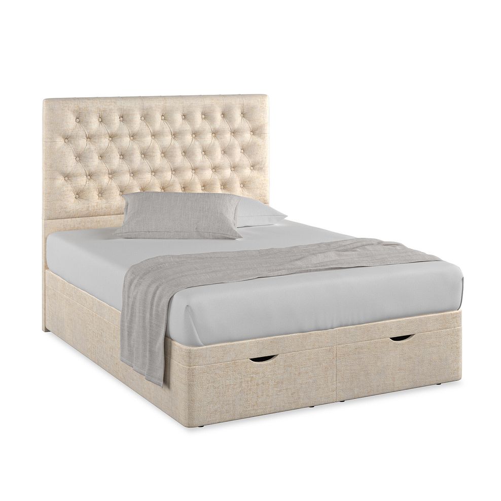 Wycombe King-Size Ottoman Storage Bed in Brooklyn Fabric - Eggshell 1