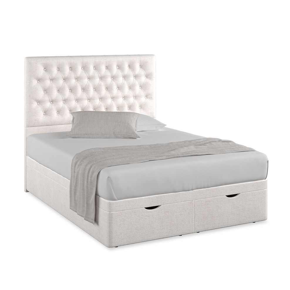 Wycombe King-Size Ottoman Storage Bed in Brooklyn Fabric - Lace White 1