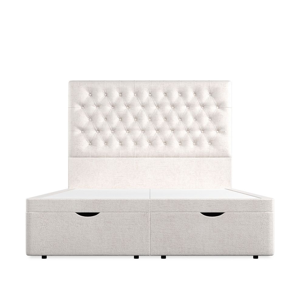 Wycombe King-Size Ottoman Storage Bed in Brooklyn Fabric - Lace White 3