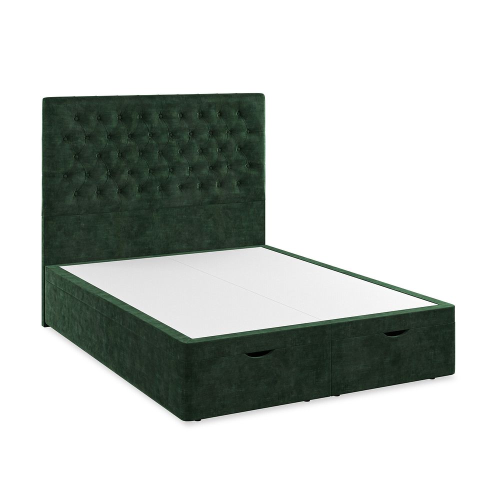 Wycombe King-Size Ottoman Storage Bed in Heritage Velvet - Bottle Green 2