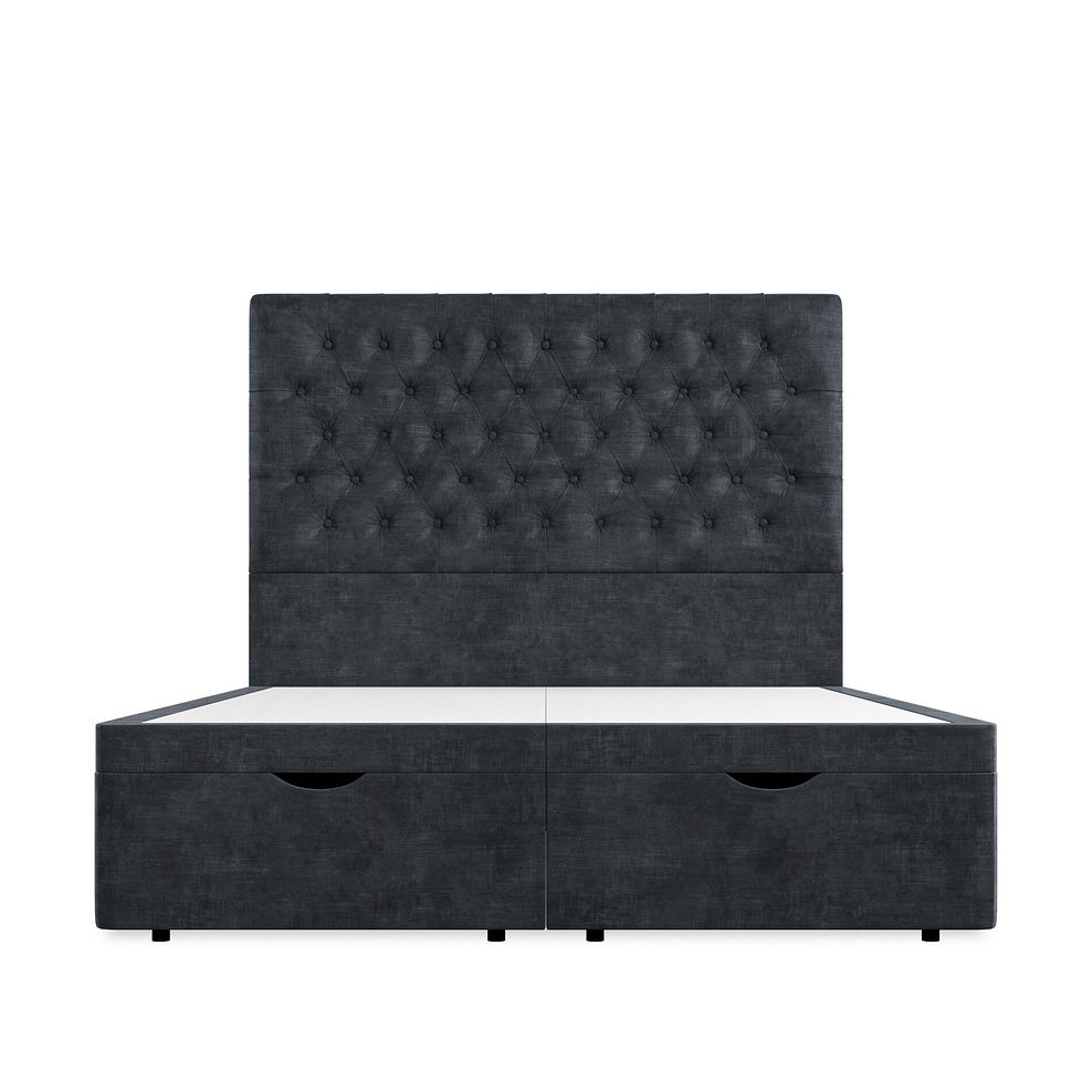 Wycombe King-Size Ottoman Storage Bed in Heritage Velvet - Charcoal 3