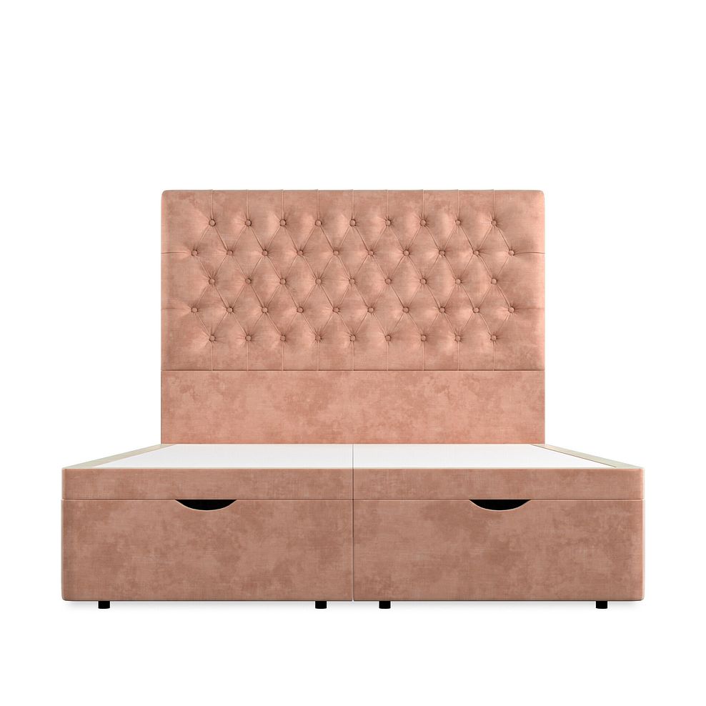 Wycombe King-Size Ottoman Storage Bed in Heritage Velvet - Powder Pink 3