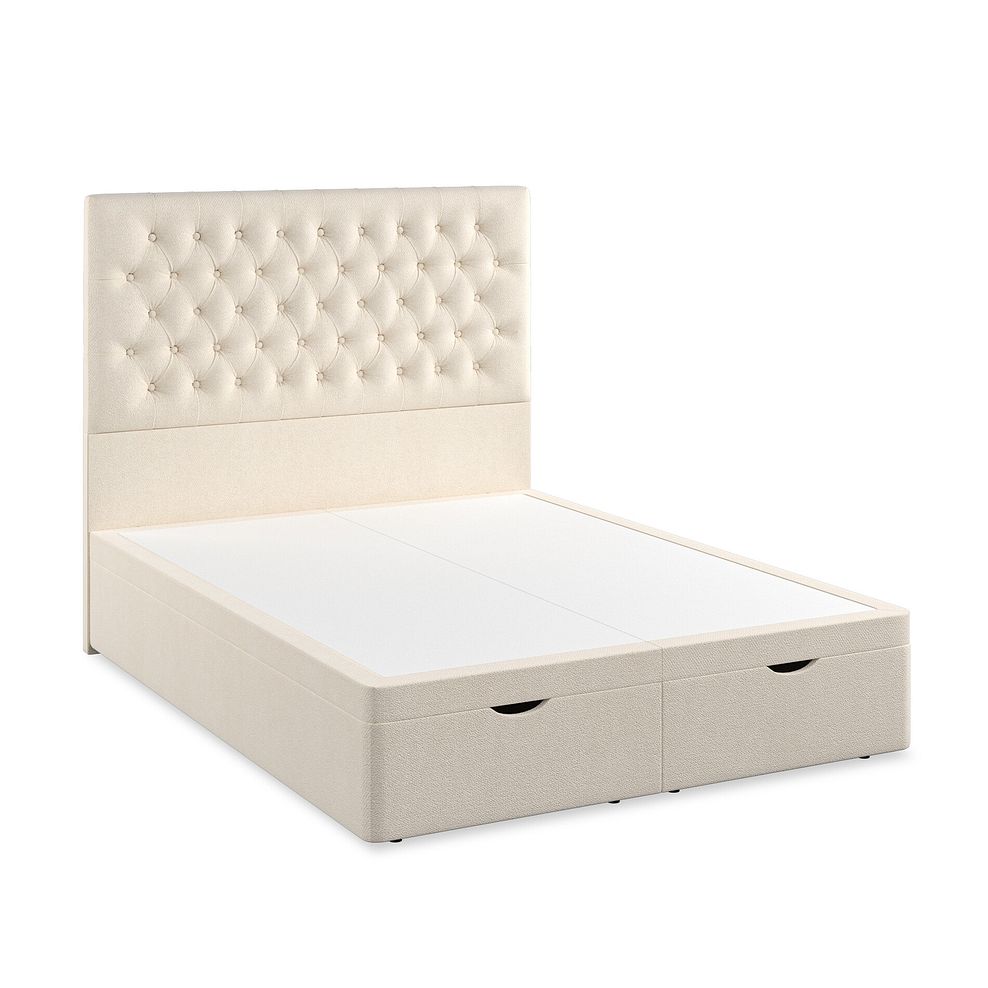 Wycombe King-Size Ottoman Storage Bed in Venice Fabric - Cream 2