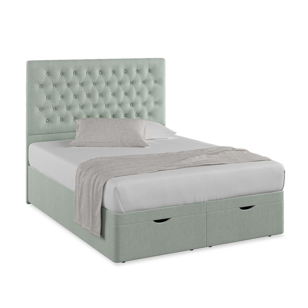 Wycombe King-Size Ottoman Storage Bed in Venice Fabric - Duck Egg
