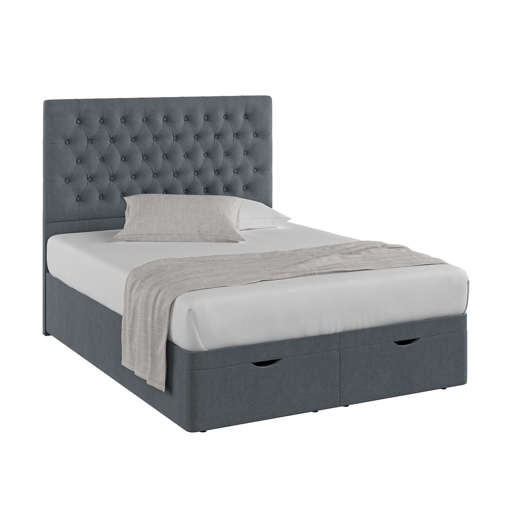 Wycombe King-Size Ottoman Storage Bed in Venice Fabric - Graphite 1