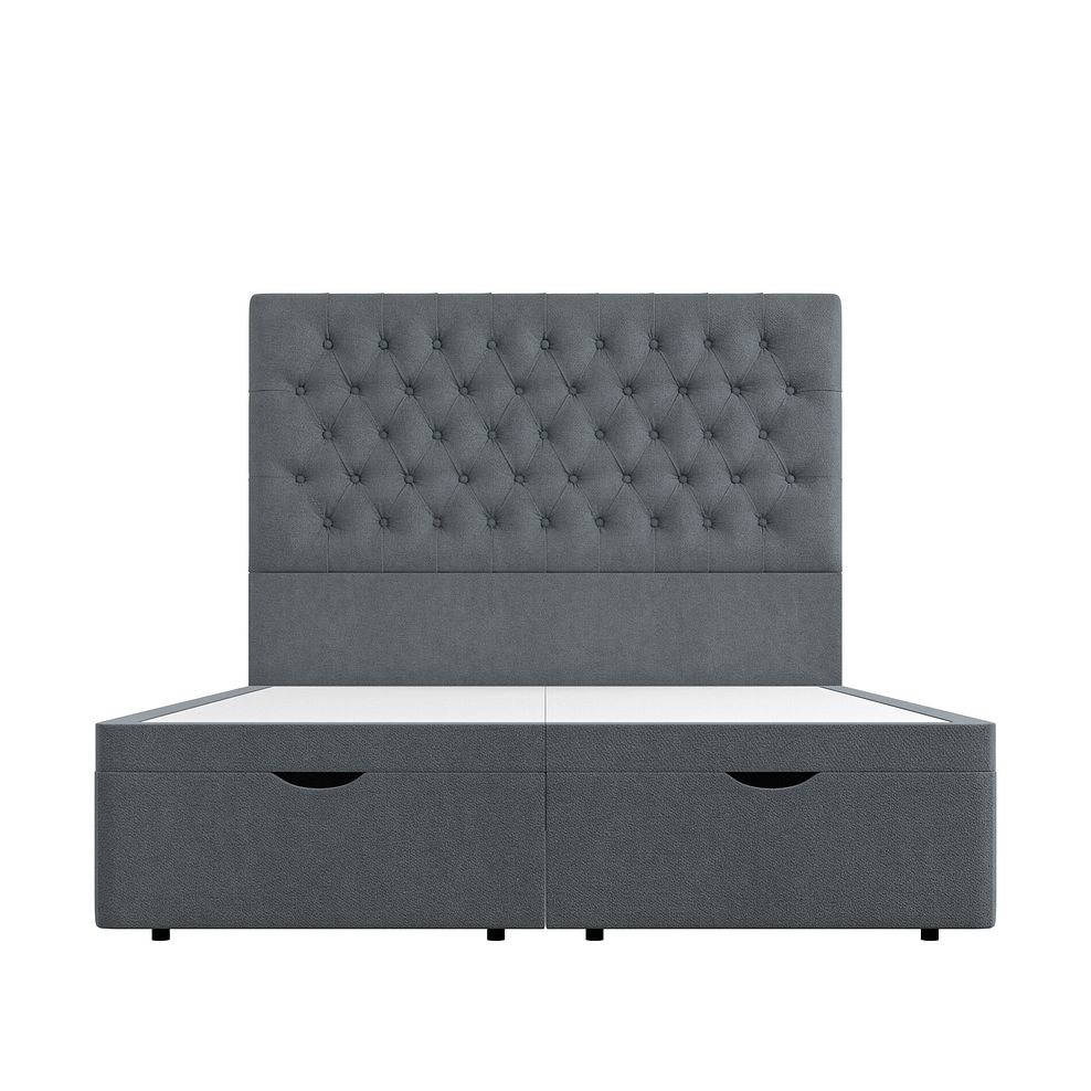 Wycombe King-Size Ottoman Storage Bed in Venice Fabric - Graphite Thumbnail 4