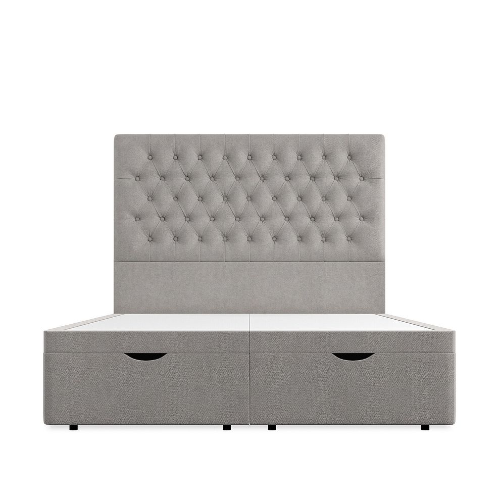 Wycombe King-Size Ottoman Storage Bed in Venice Fabric - Grey Thumbnail 3