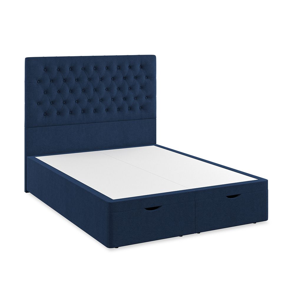 Wycombe King-Size Ottoman Storage Bed in Venice Fabric - Marine Thumbnail 2