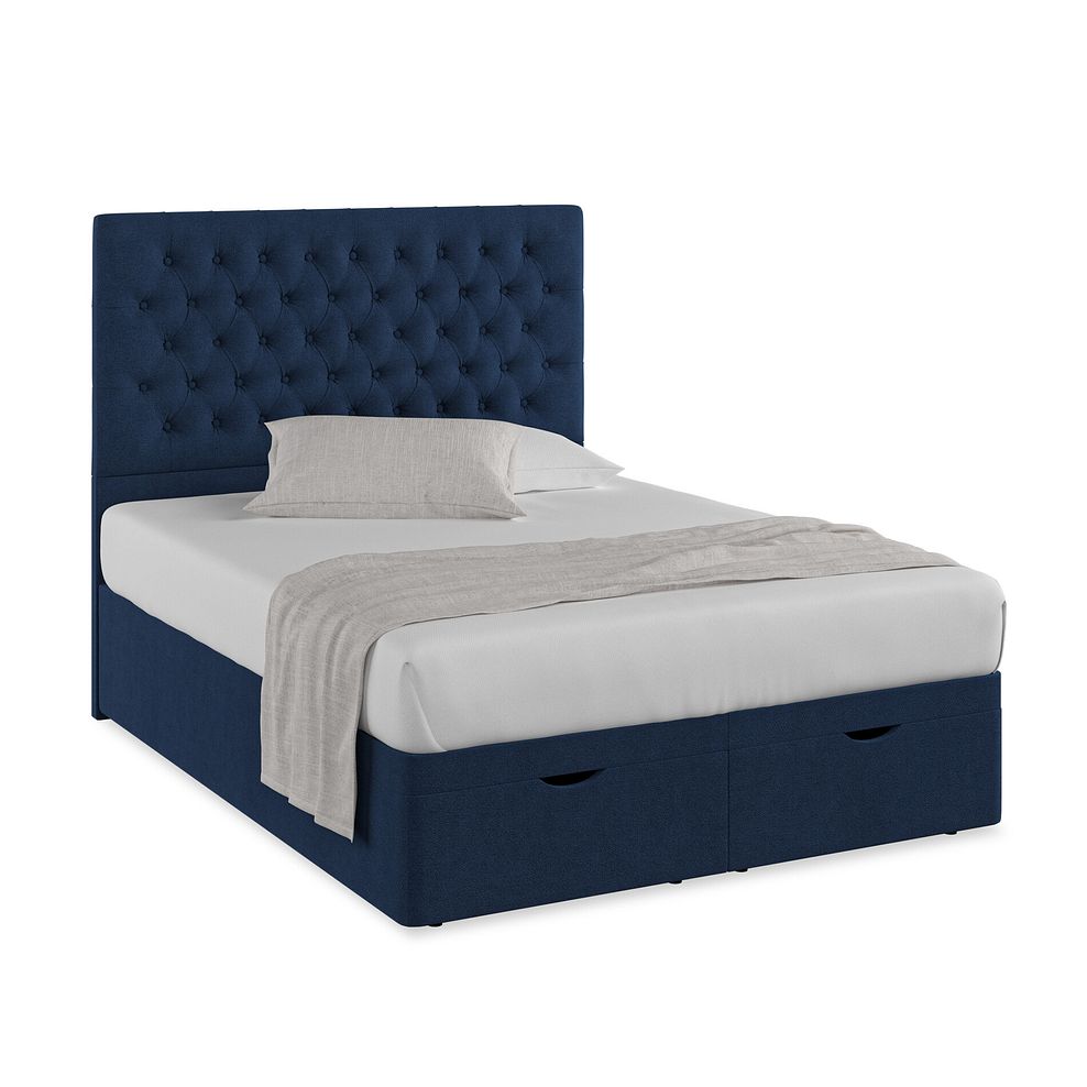 Wycombe King-Size Ottoman Storage Bed in Venice Fabric - Marine