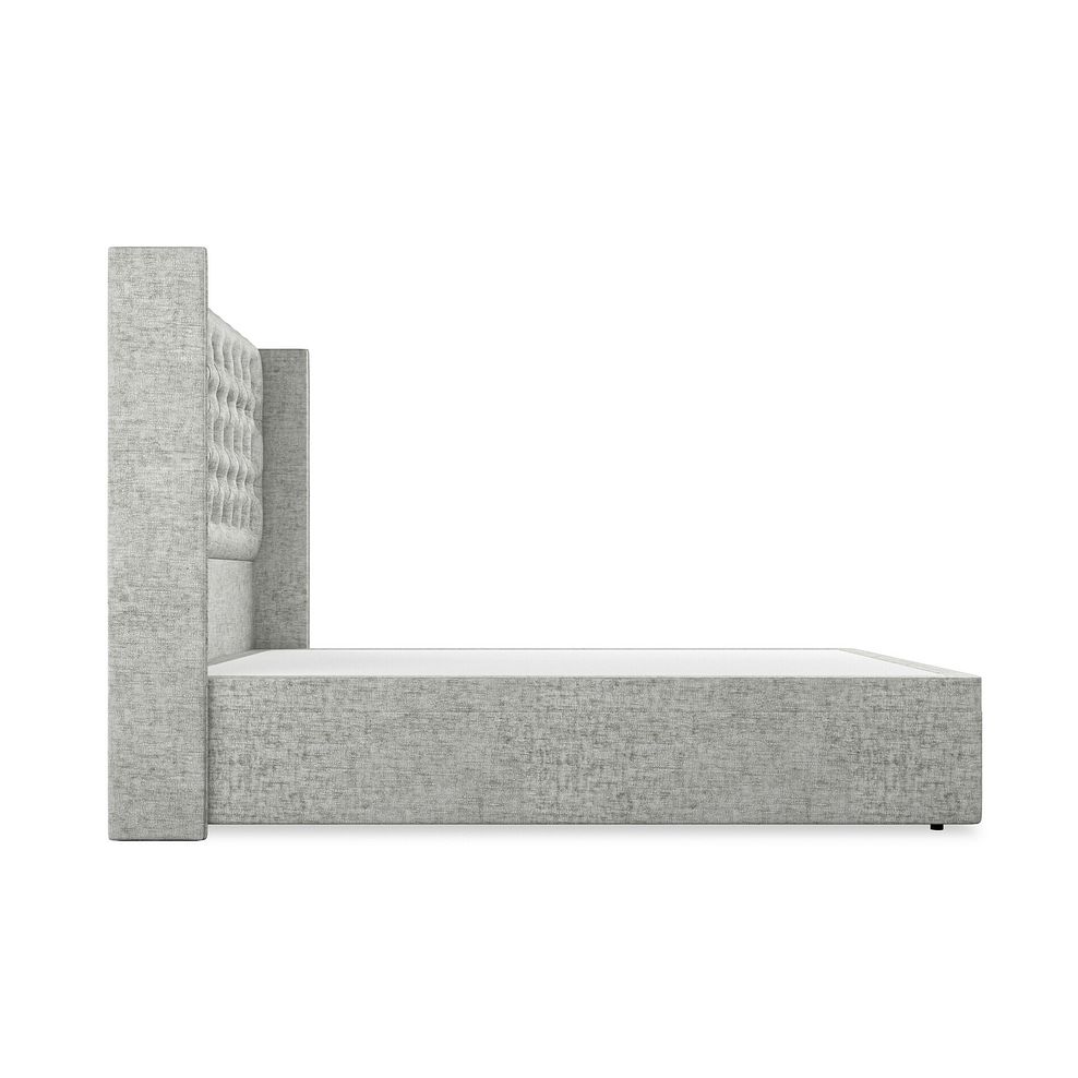 Wycombe King-Size Ottoman Storage Bed with Winged Headboard in Brooklyn Fabric - Fallow Grey 5