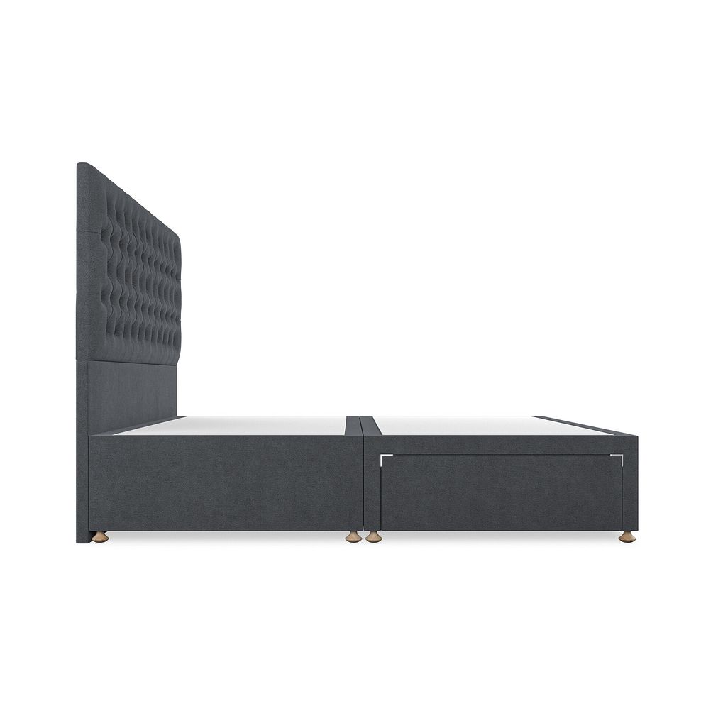 Wycombe Super King-Size 2 Drawer Divan in Venice Fabric - Anthracite 4