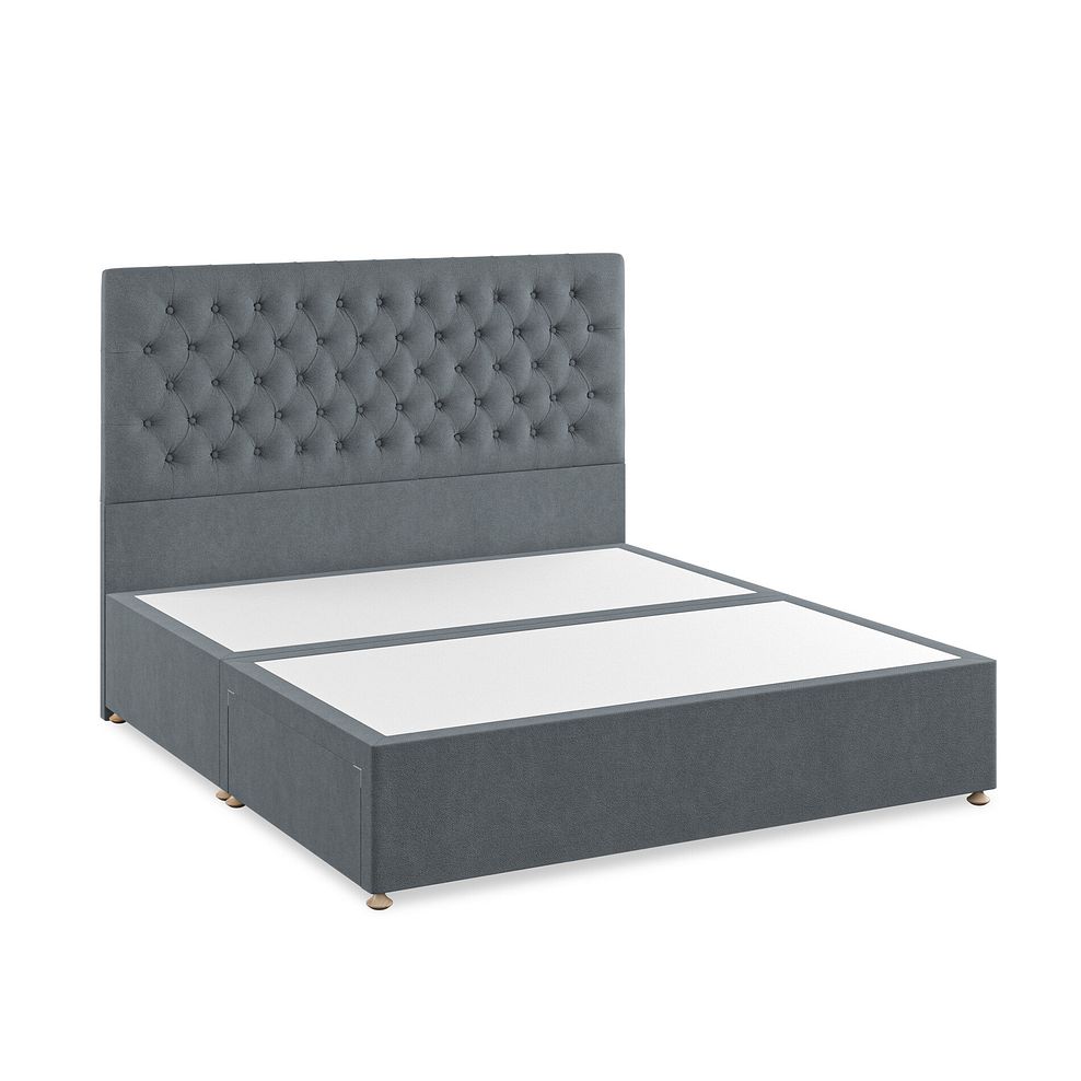 Wycombe Super King-Size 2 Drawer Divan in Venice Fabric - Graphite Thumbnail 2