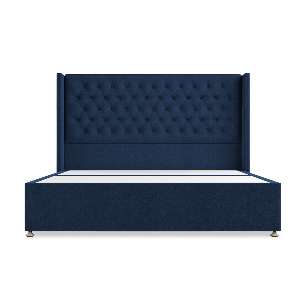 Wycombe Super King-Size 2 Drawer Divan with Winged Headboard in Venice Fabric - Marine Thumbnail 3