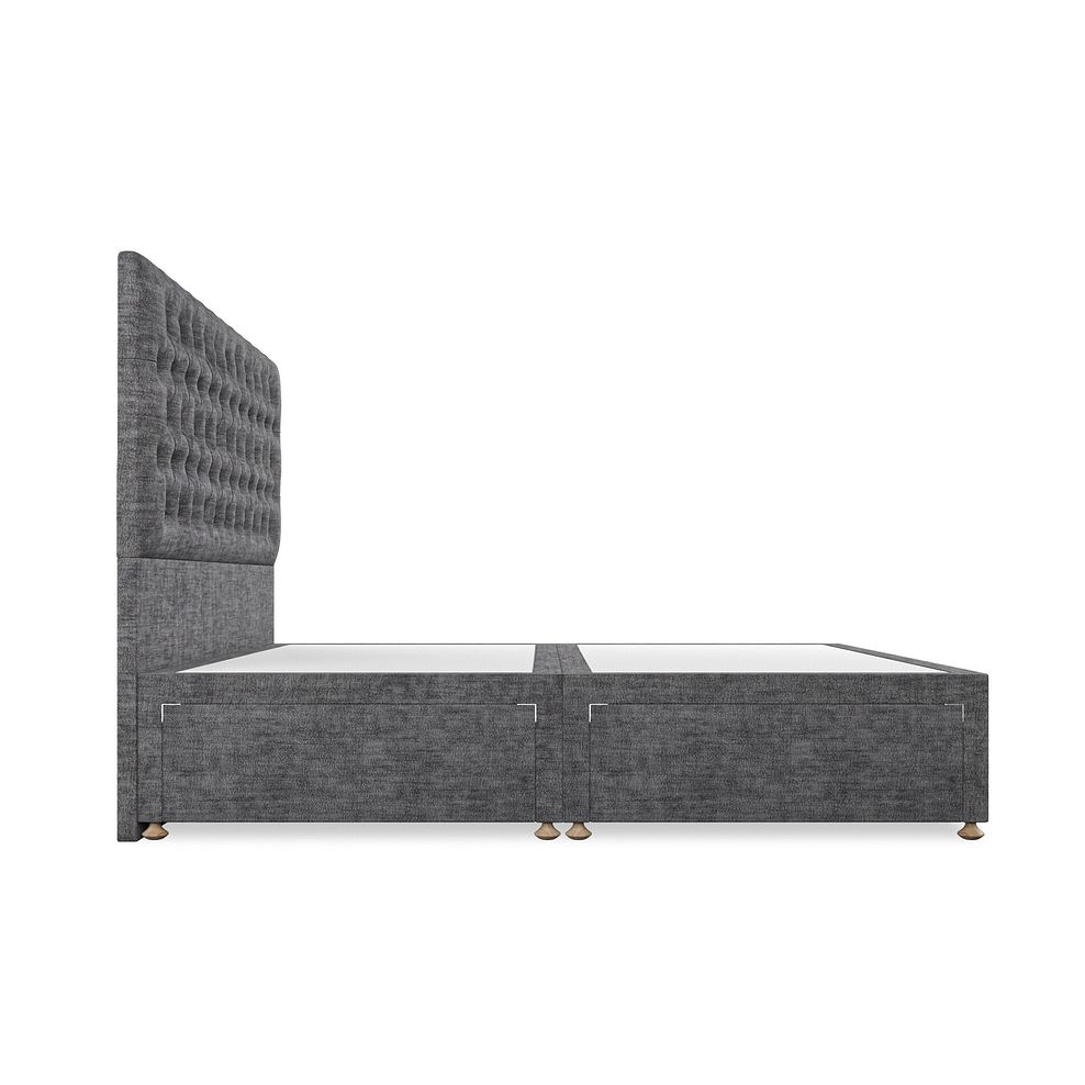 Wycombe Super King-Size 4 Drawer Divan in Brooklyn Fabric - Asteroid Grey 4