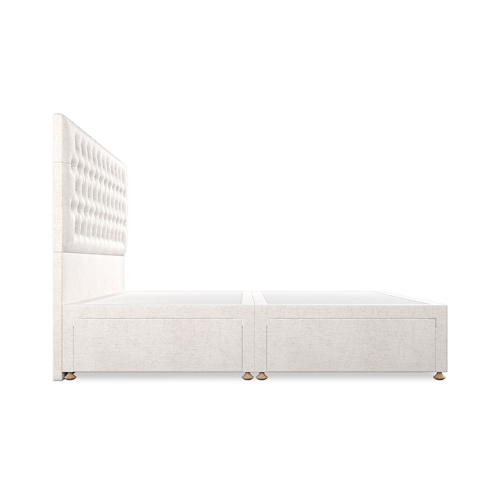 Wycombe Super King-Size 4 Drawer Divan in Brooklyn Fabric - Lace White 4
