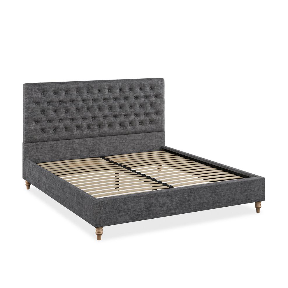 Wycombe Super King-Size Bed in Brooklyn Fabric - Asteroid Grey 2