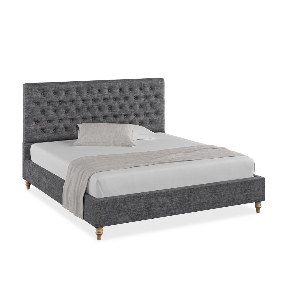 Wycombe Super King-Size Bed in Brooklyn Fabric - Asteroid Grey 1