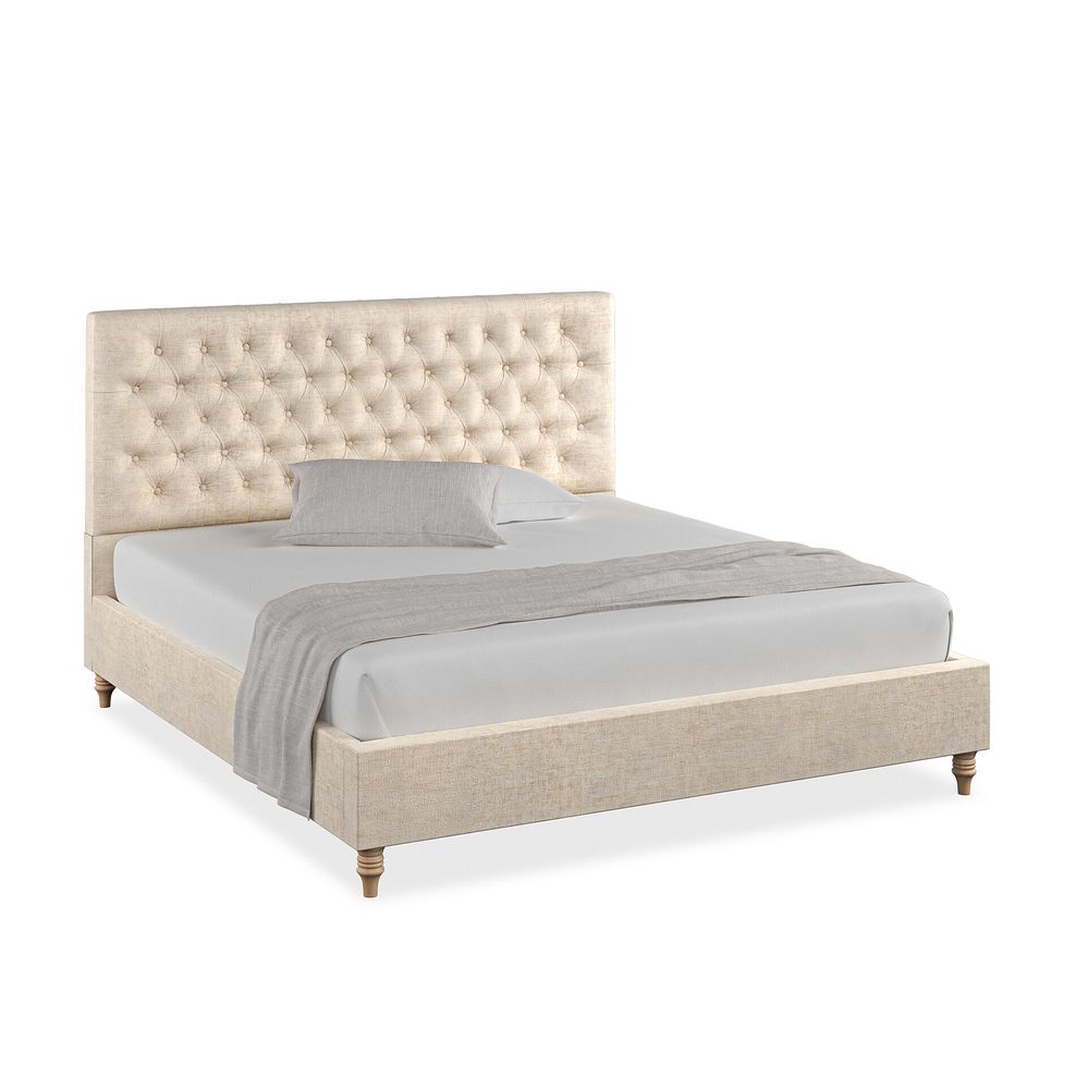 Wycombe Super King-Size Bed in Brooklyn Fabric - Eggshell 1