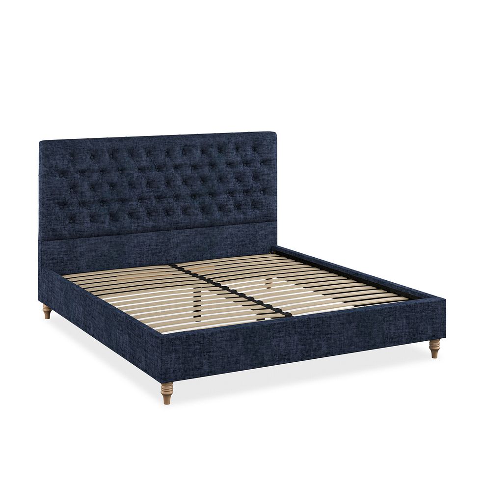 Wycombe Super King-Size Bed in Brooklyn Fabric - Hummingbird Blue 2
