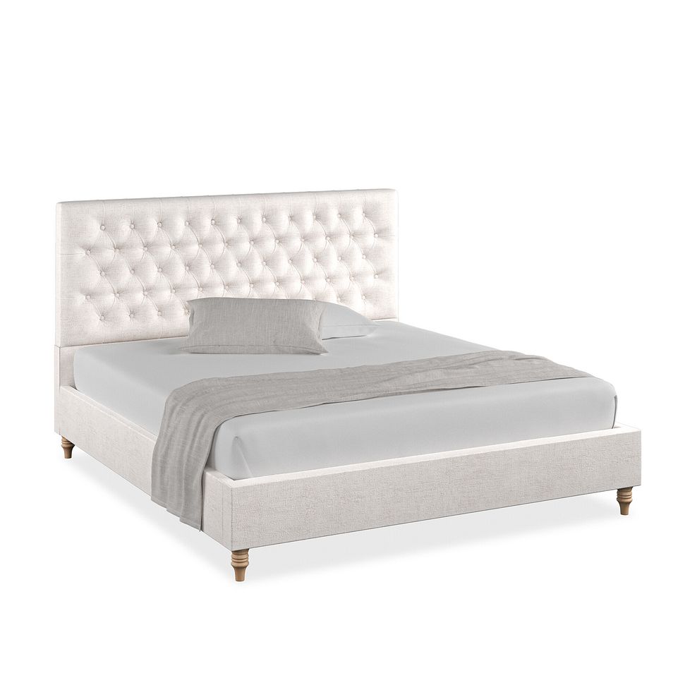 Wycombe Super King-Size Bed in Brooklyn Fabric - Lace White 1