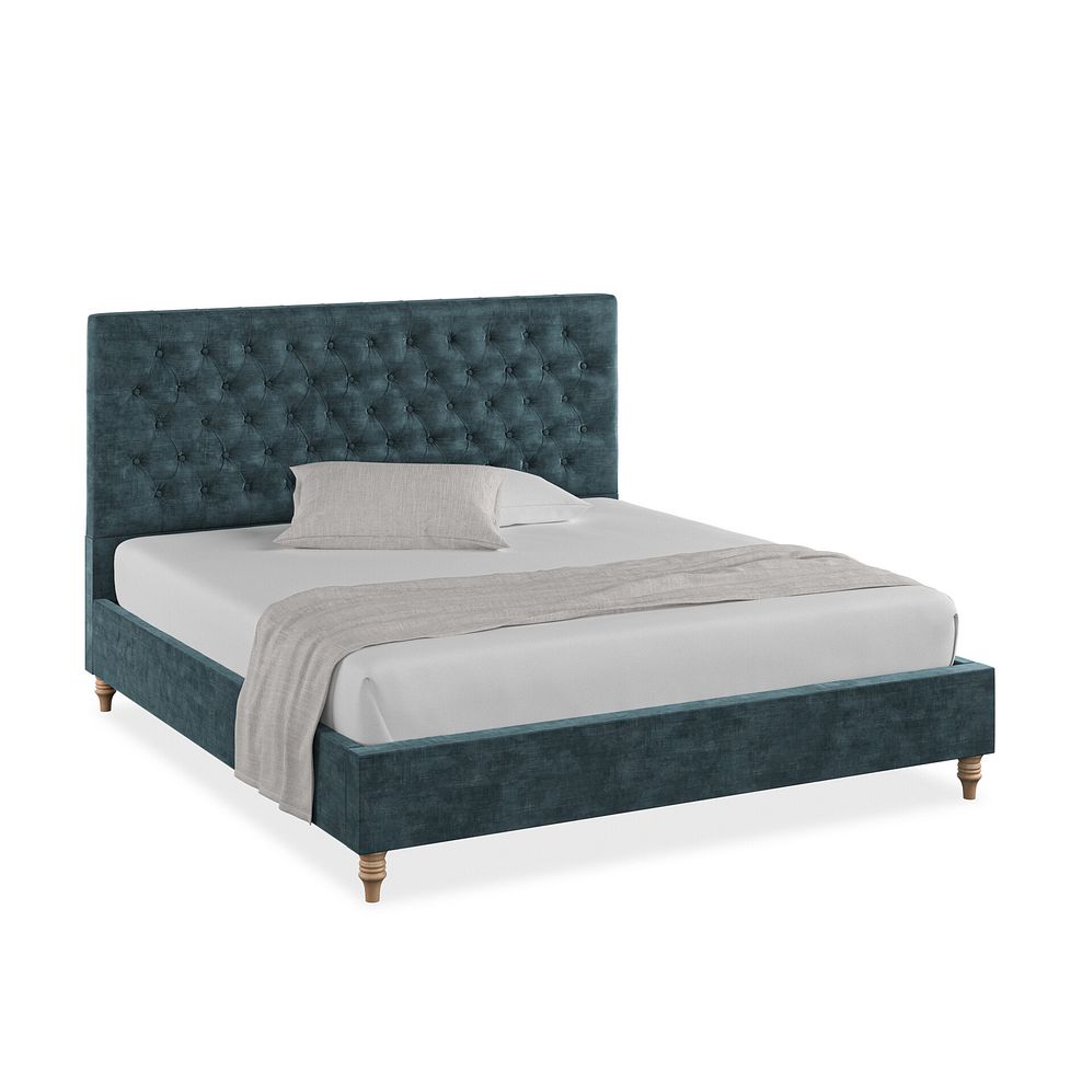 Wycombe Super King-Size Bed in Heritage Velvet - Airforce 1