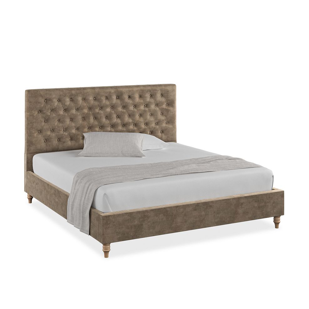 Wycombe Super King-Size Bed in Heritage Velvet - Cedar 1