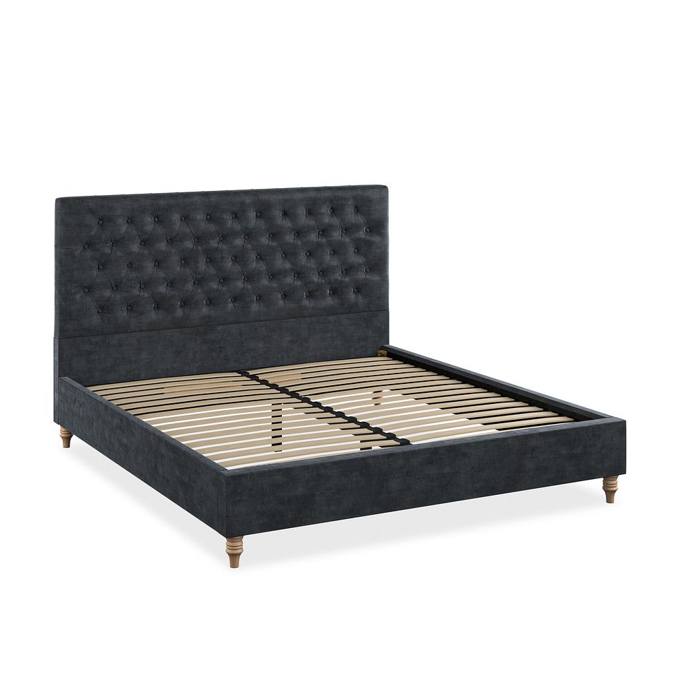 Wycombe Super King-Size Bed in Heritage Velvet - Charcoal 2
