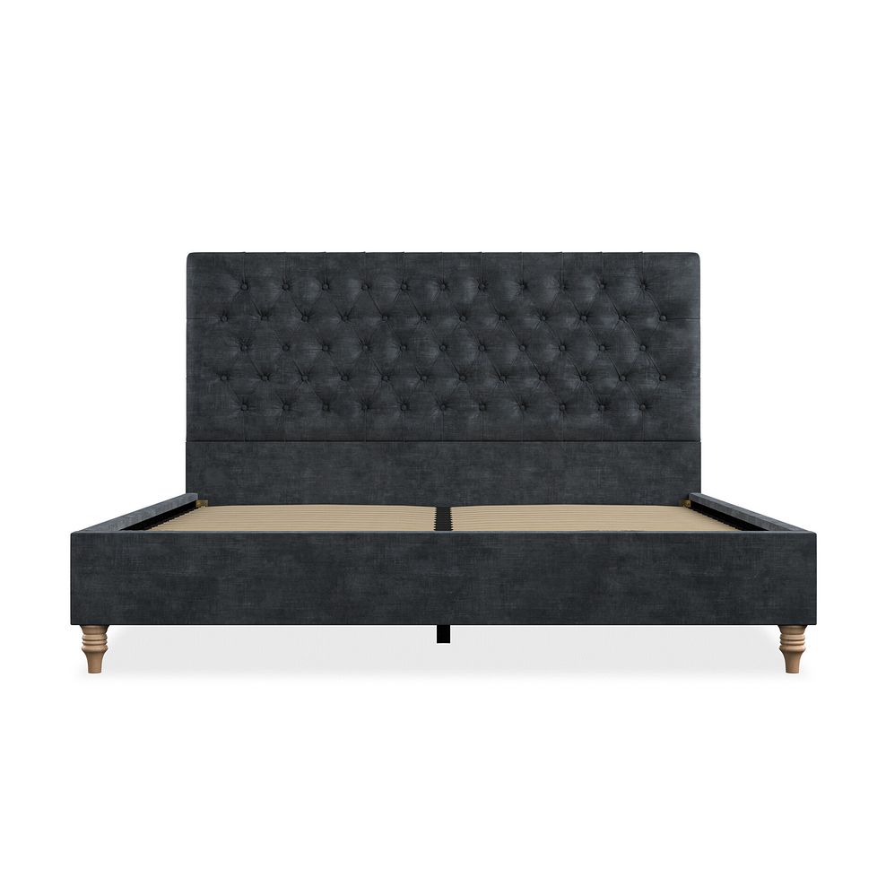 Wycombe Super King-Size Bed in Heritage Velvet - Charcoal 3