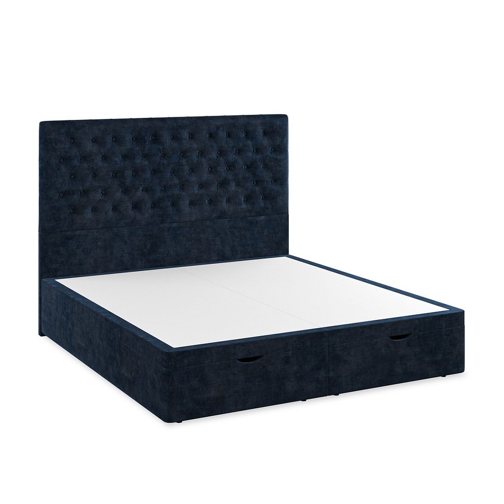 Wycombe Super King-Size Ottoman Storage Bed in Heritage Velvet - Royal Blue 2