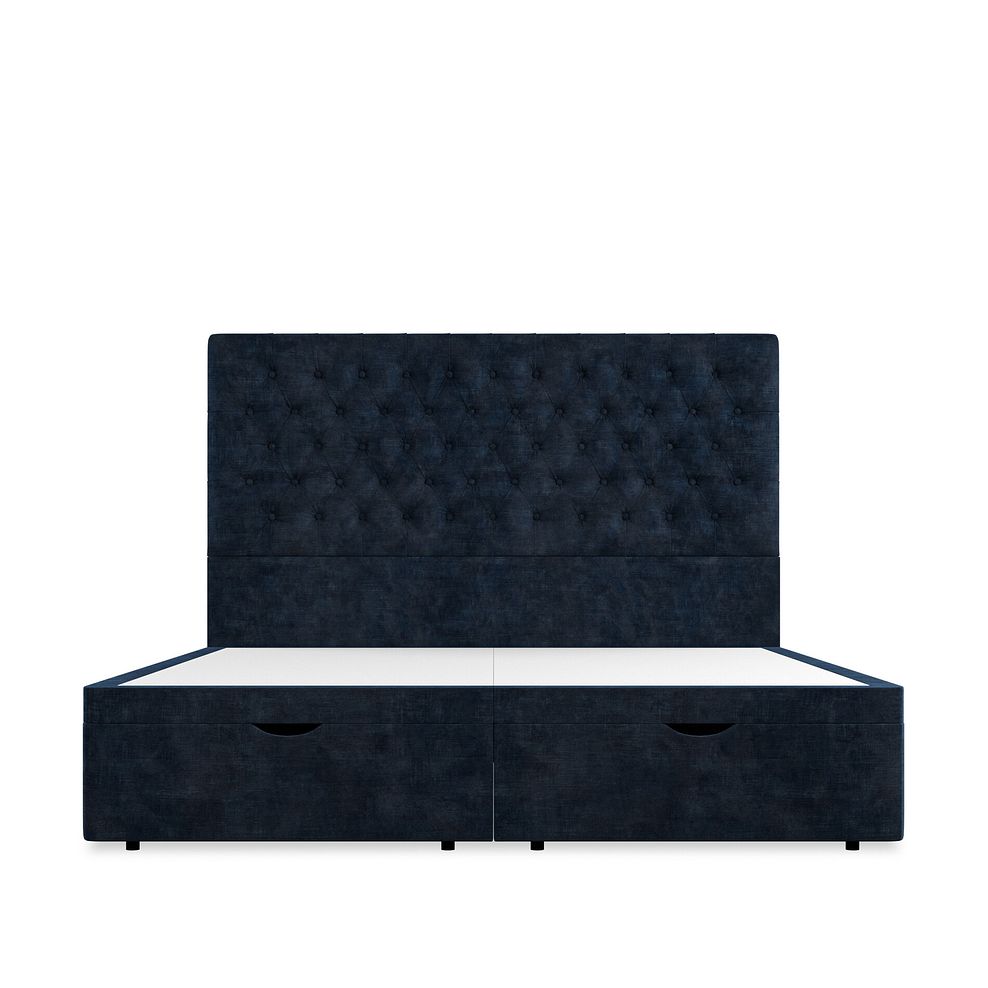 Wycombe Super King-Size Ottoman Storage Bed in Heritage Velvet - Royal Blue 3