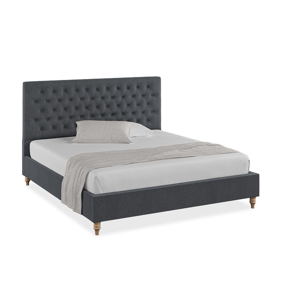 Wycombe Super King-Size Bed in Venice Fabric - Anthracite 1