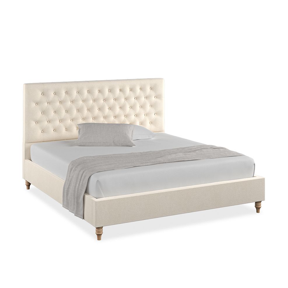Wycombe Super King-Size Bed in Venice Fabric - Cream 1