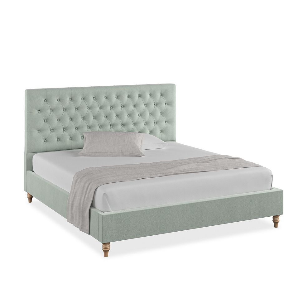 Wycombe Super King-Size Bed in Venice Fabric - Duck Egg 1