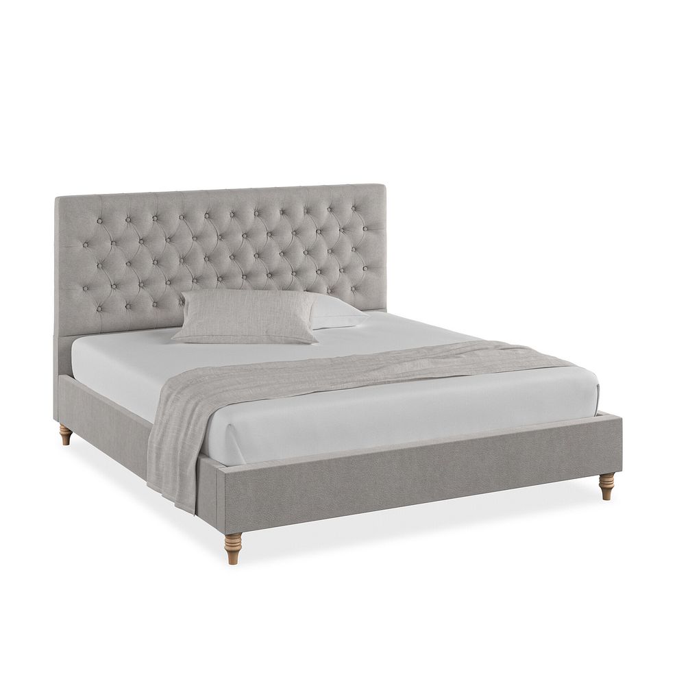 Wycombe Super King-Size Bed in Venice Fabric - Grey 1
