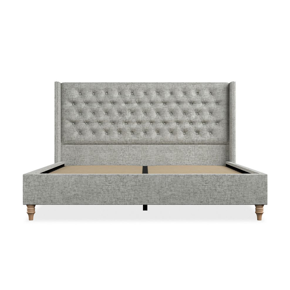 Wycombe Super King-Size Bed with Winged Headboard in Brooklyn Fabric - Fallow Grey 3